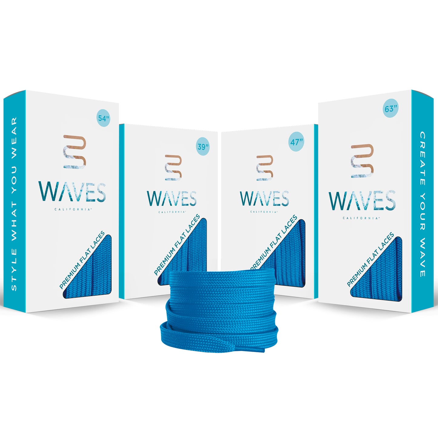 Powder Blue Premium Flat Laces