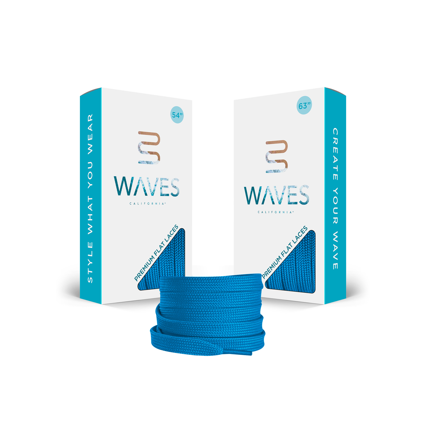Powder Blue Premium Flat Laces