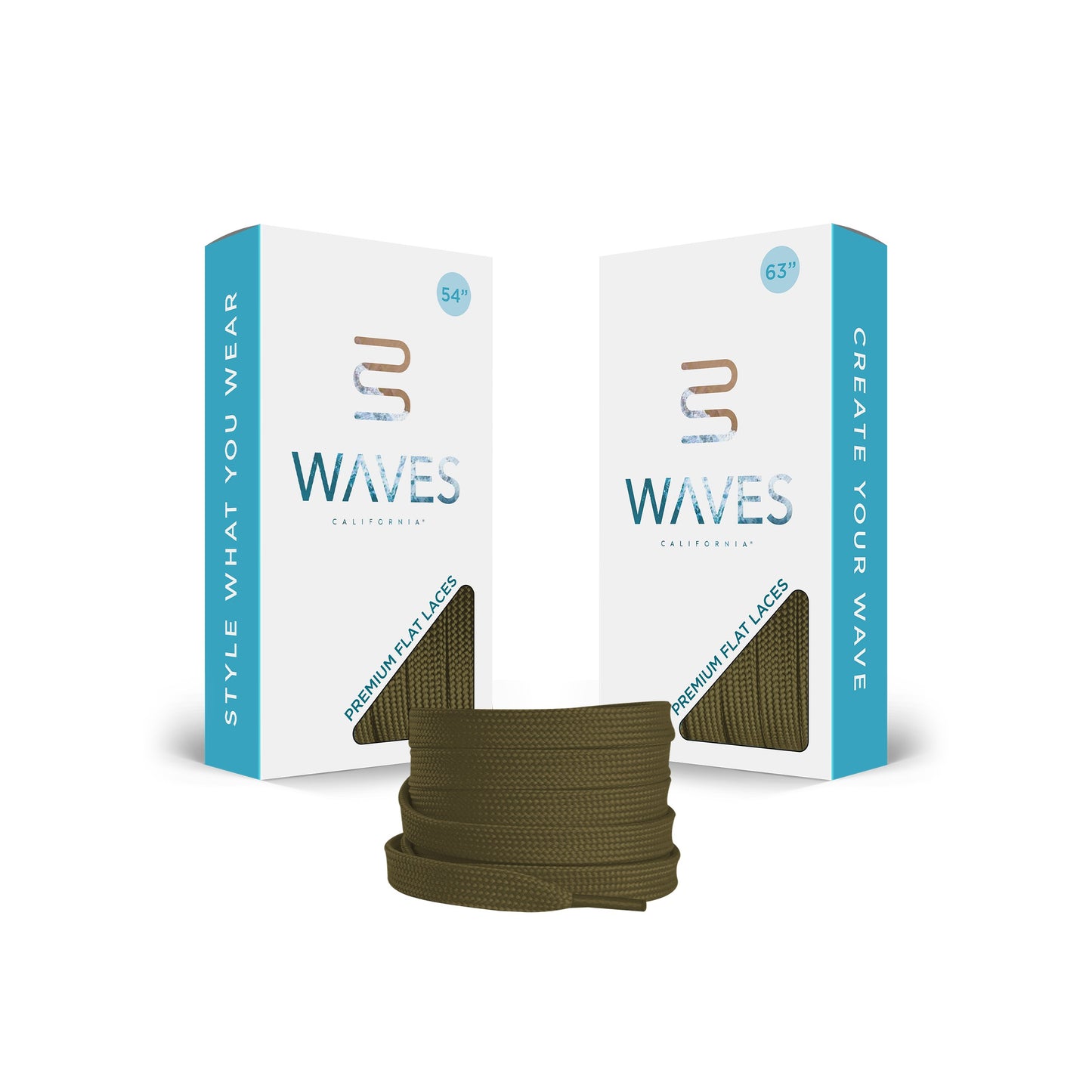 Olive Green Premium Flat Laces