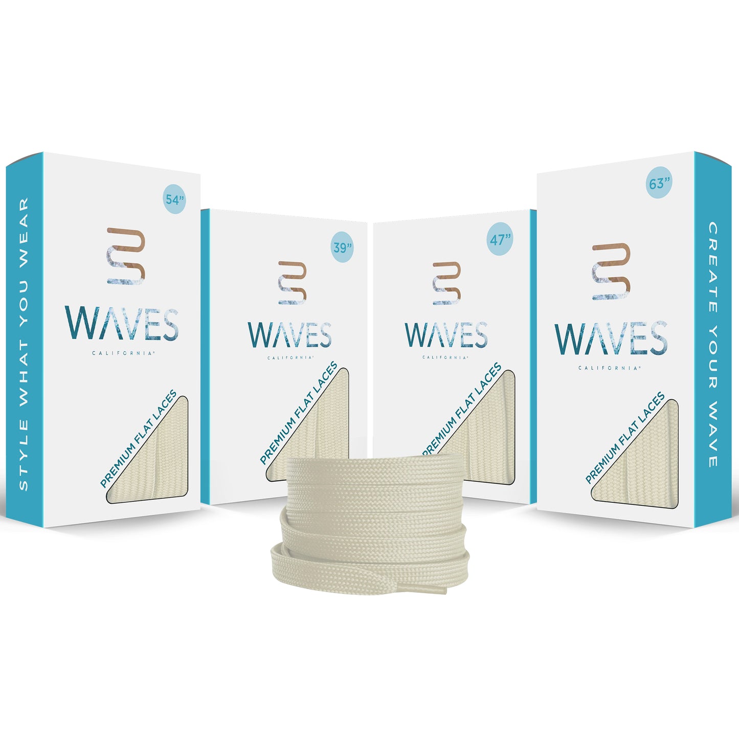 Cream Premium Flat Laces