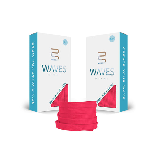 Neon Pink Premium Flat Laces