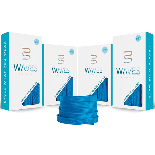Powder Blue Premium Flat Laces