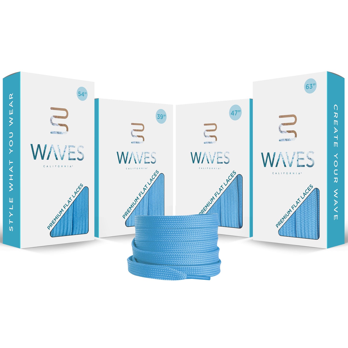 University Blue Premium Flat Laces