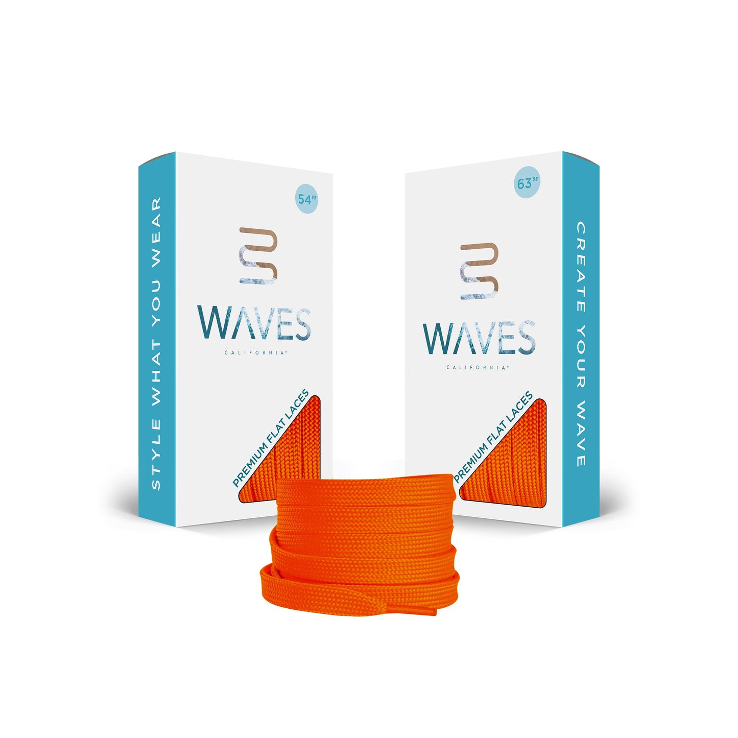 Bright Orange Premium Flat Laces